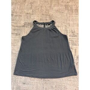 Adrianna Papell‎ Women's Polka Dot Halter Top Sleeveless Blouse Size L